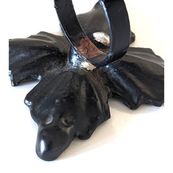 Vintage Cast Iron Bird Figurines Black Leaf Base Paperweight Decor 2.5*4" - Picture 7 of 7